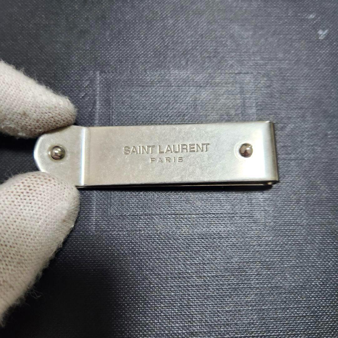✨未使用保管品✨サンローラン　マネークリップ　シルバー　ロゴ　カサンドラ