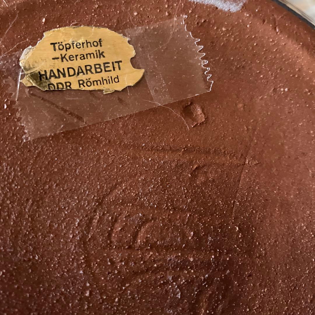 旧東ドイツ製　テューリンゲンの森　青い陶器のボウル（大）　ビンテージ？