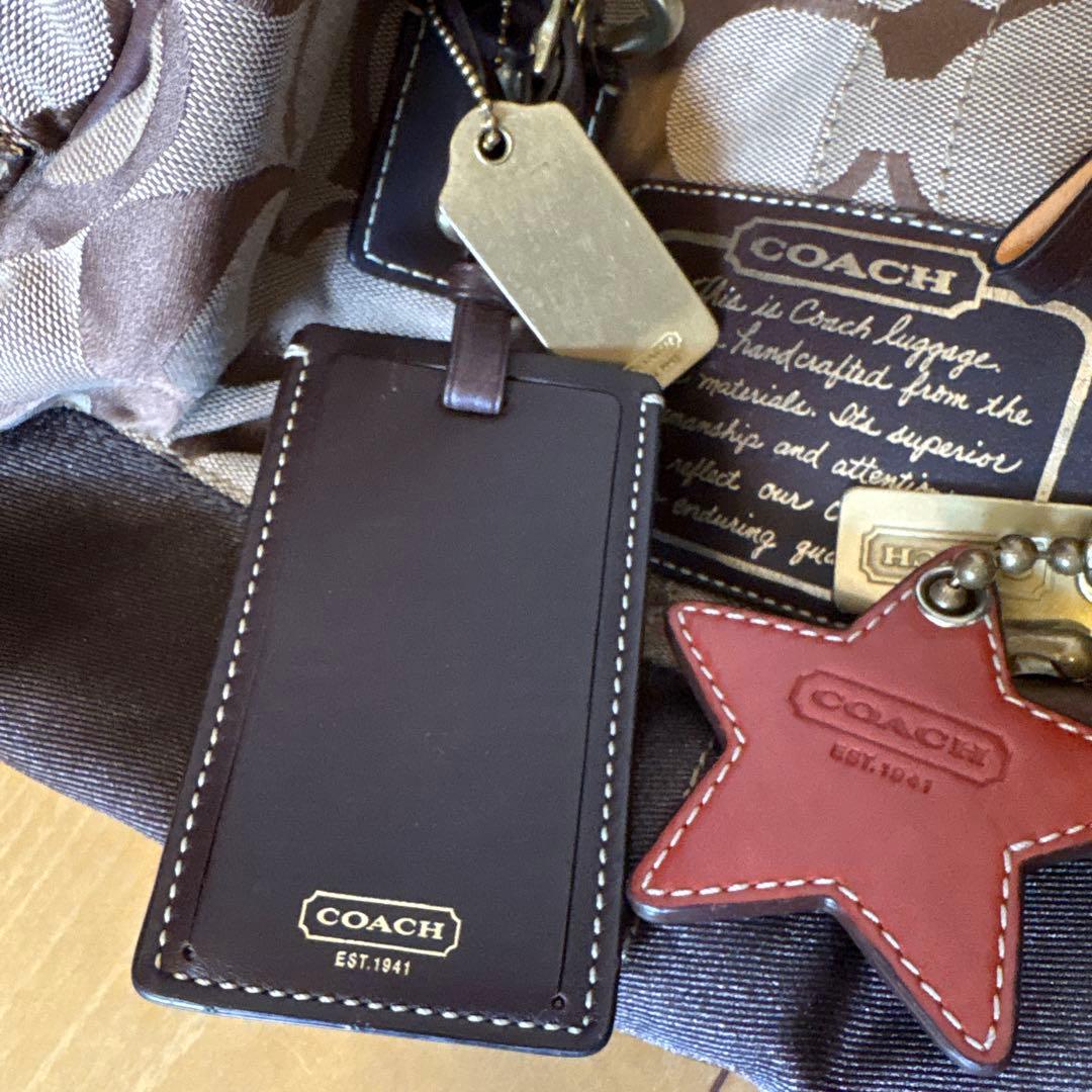 COACH ボストンバッグ ベージュ・ブラウン