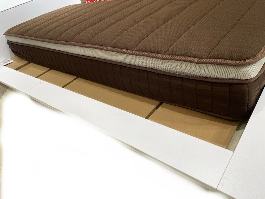 【新品未使用】超快眠マットレス抗菌防臭防ダニ二層コイル クイーンサイズマットレス