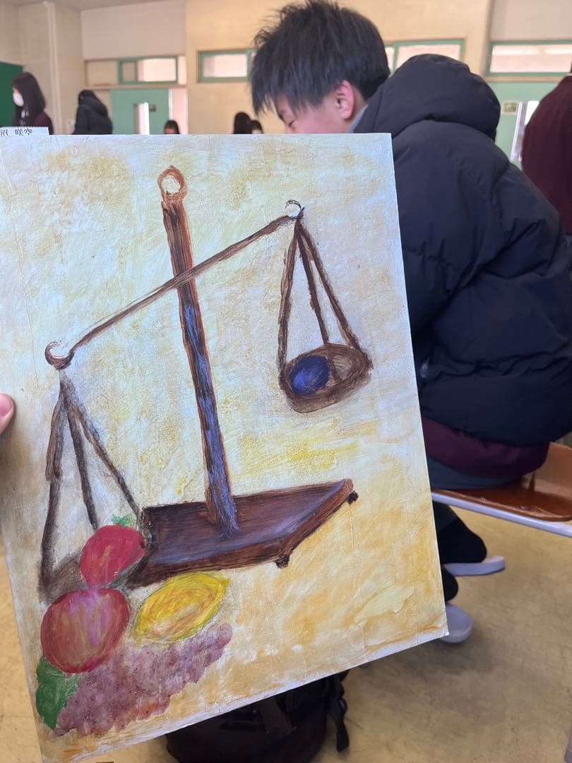 おれが描いた絵 「天秤とフルーツ」