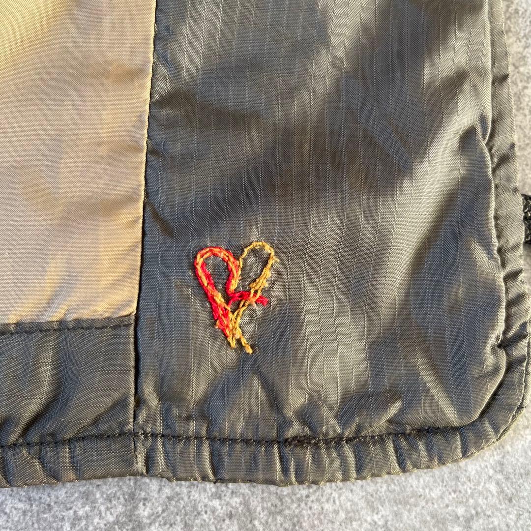 45R　キルティングベスト　ナイロン　オリーブ　グリーン　ブラウン　日本製　希少