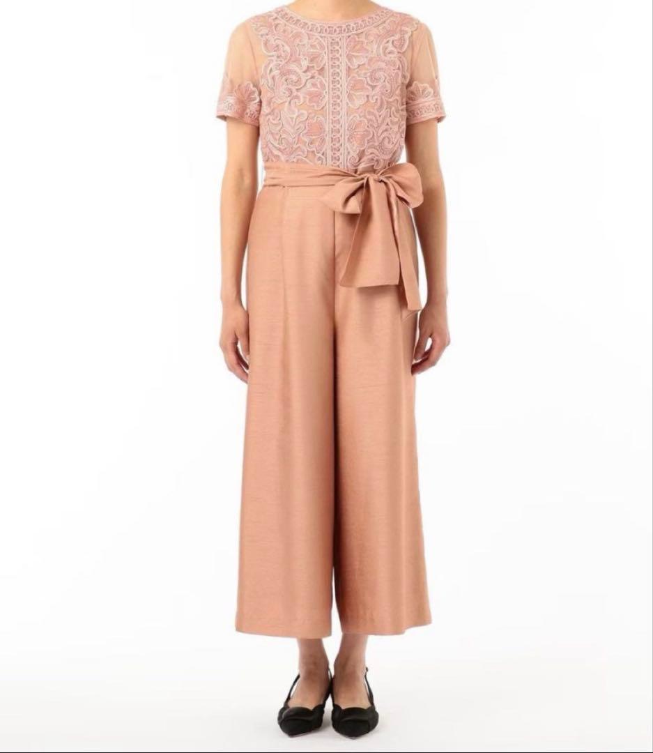 【新品】　グレイスコンチネンタル　ドレス　サロペット　S コード刺繍　パンツ