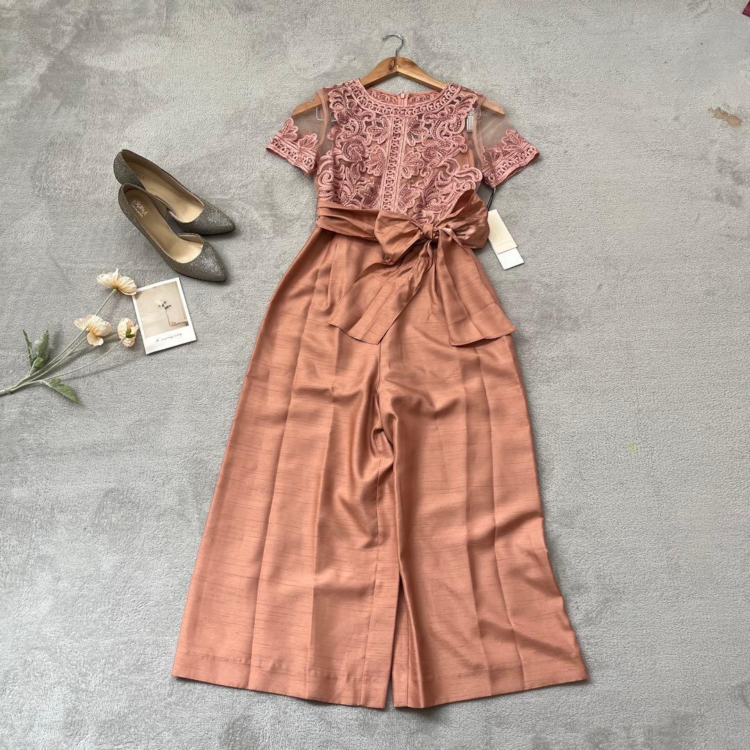 【新品】　グレイスコンチネンタル　ドレス　サロペット　S コード刺繍　パンツ