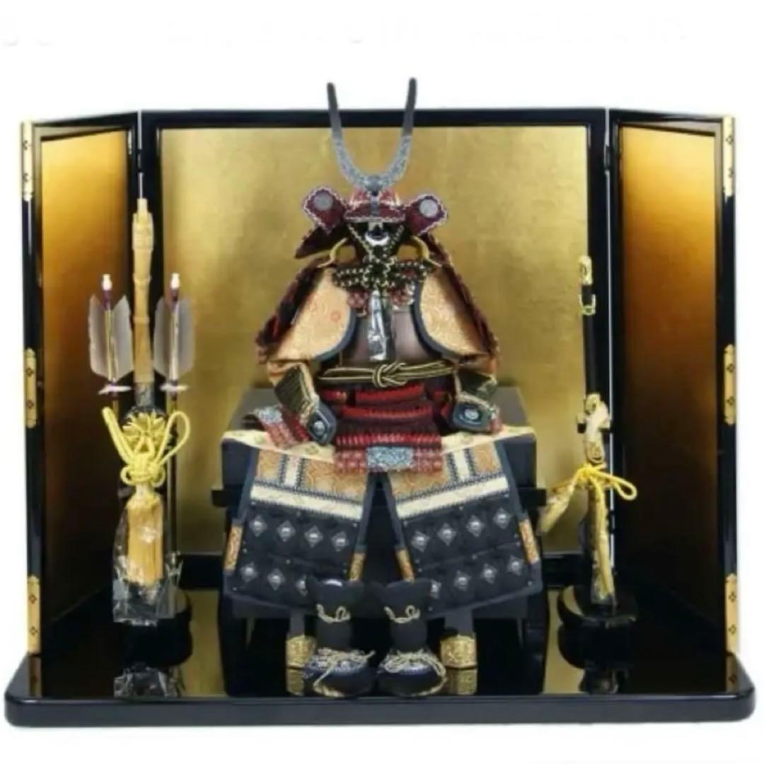 雛人形親王飾 久月五月人形兜飾り井伊直弼公鎧飾り10-12 金屏風セット