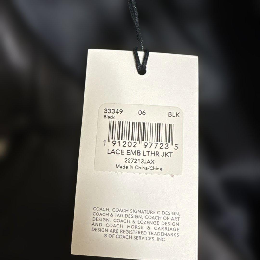 COACH ブラックレザーダブルライダースジャケット