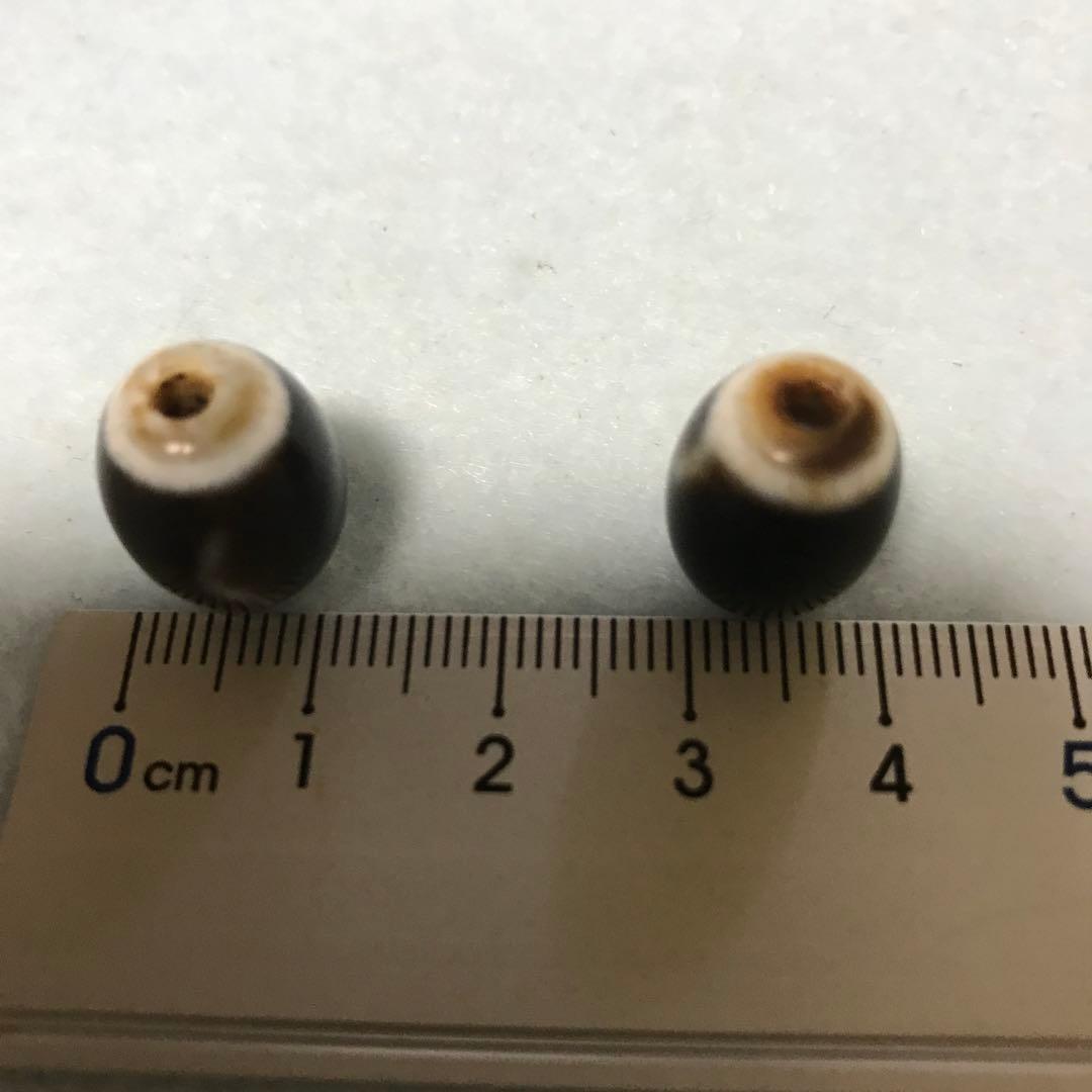 ニ*ク様 超激レア珍品‼︎ 老礦石　金銭鈎天珠　小2個