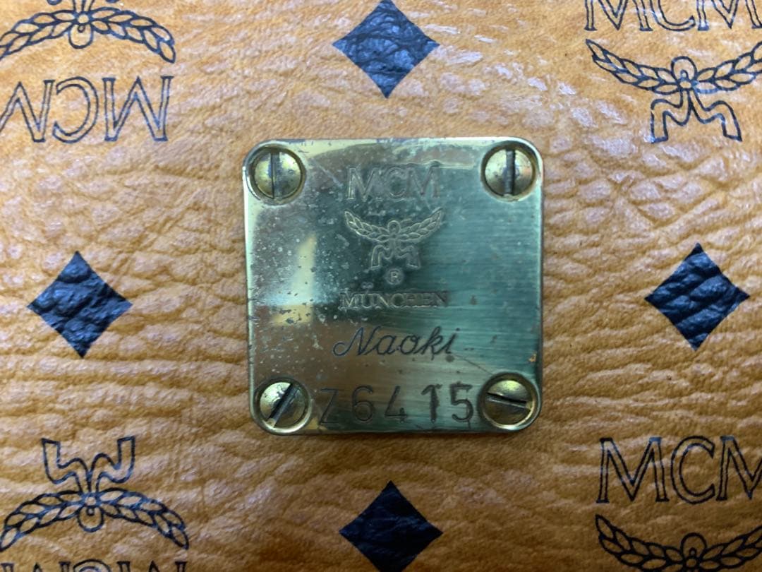 【中古】MCM 大型ボストンバッグ ショルダーストラップ欠品