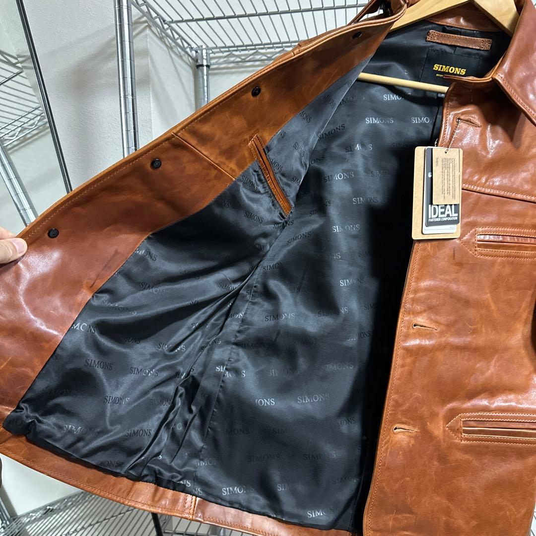 琥珀色 ワックスホースハイド スイッチマン レザージャケット