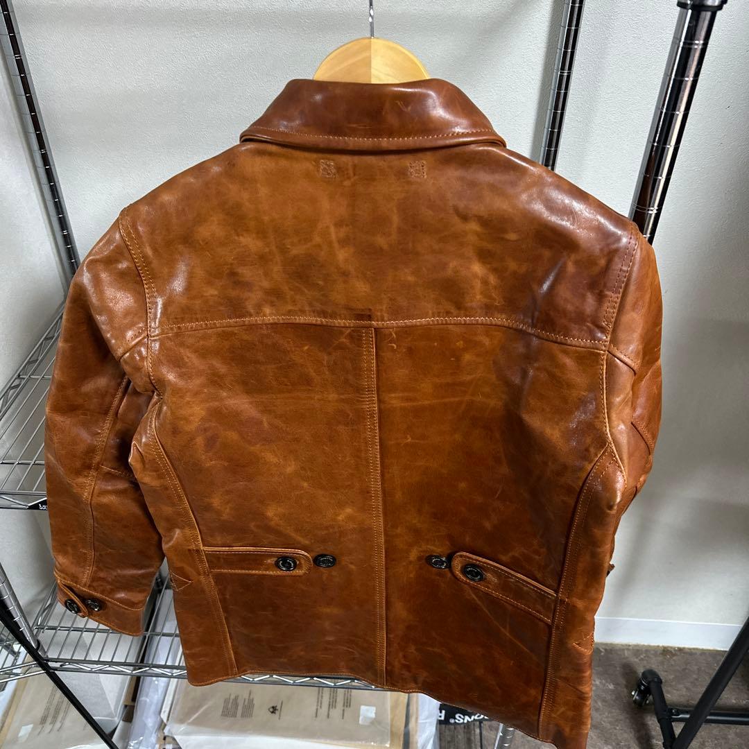 琥珀色 ワックスホースハイド スイッチマン レザージャケット