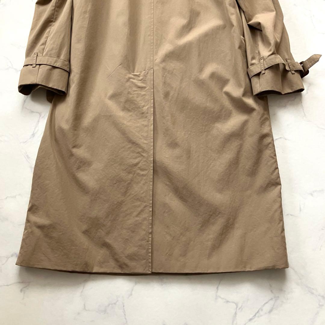 バーバリー　ステンカラーコート ベージュ　ノバチェック　ロング丈　Lサイズ相当