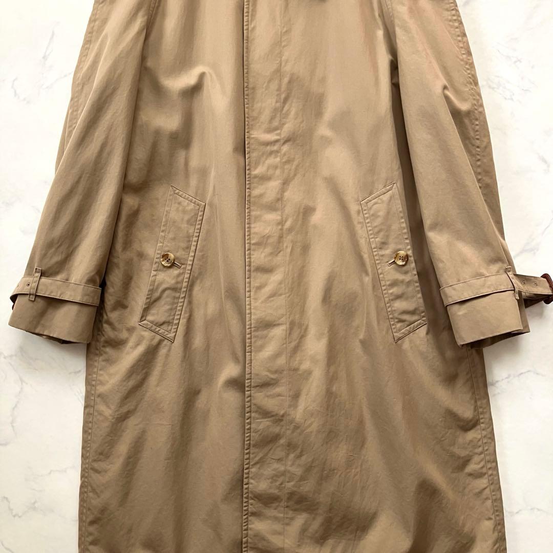 バーバリー　ステンカラーコート ベージュ　ノバチェック　ロング丈　Lサイズ相当