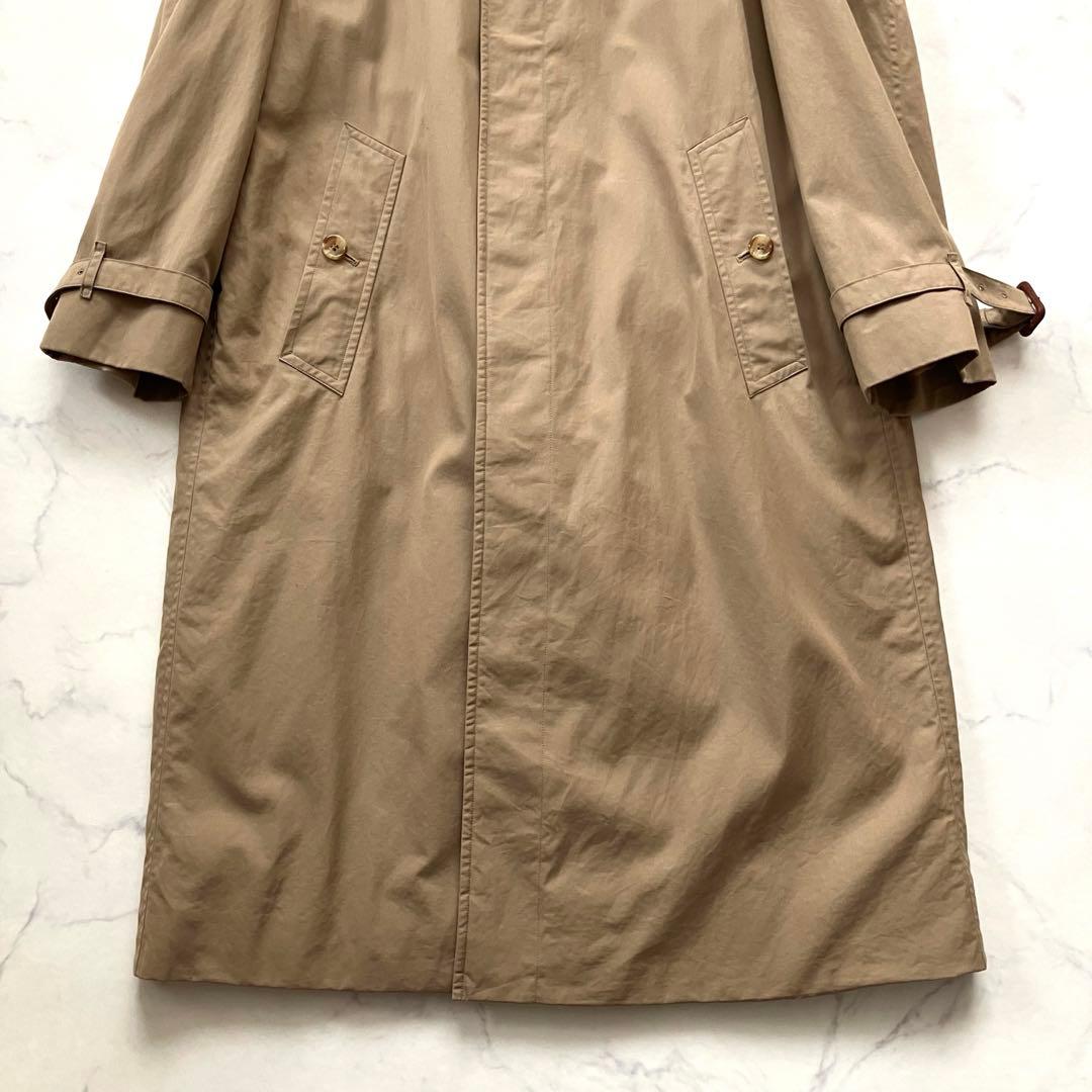バーバリー　ステンカラーコート ベージュ　ノバチェック　ロング丈　Lサイズ相当