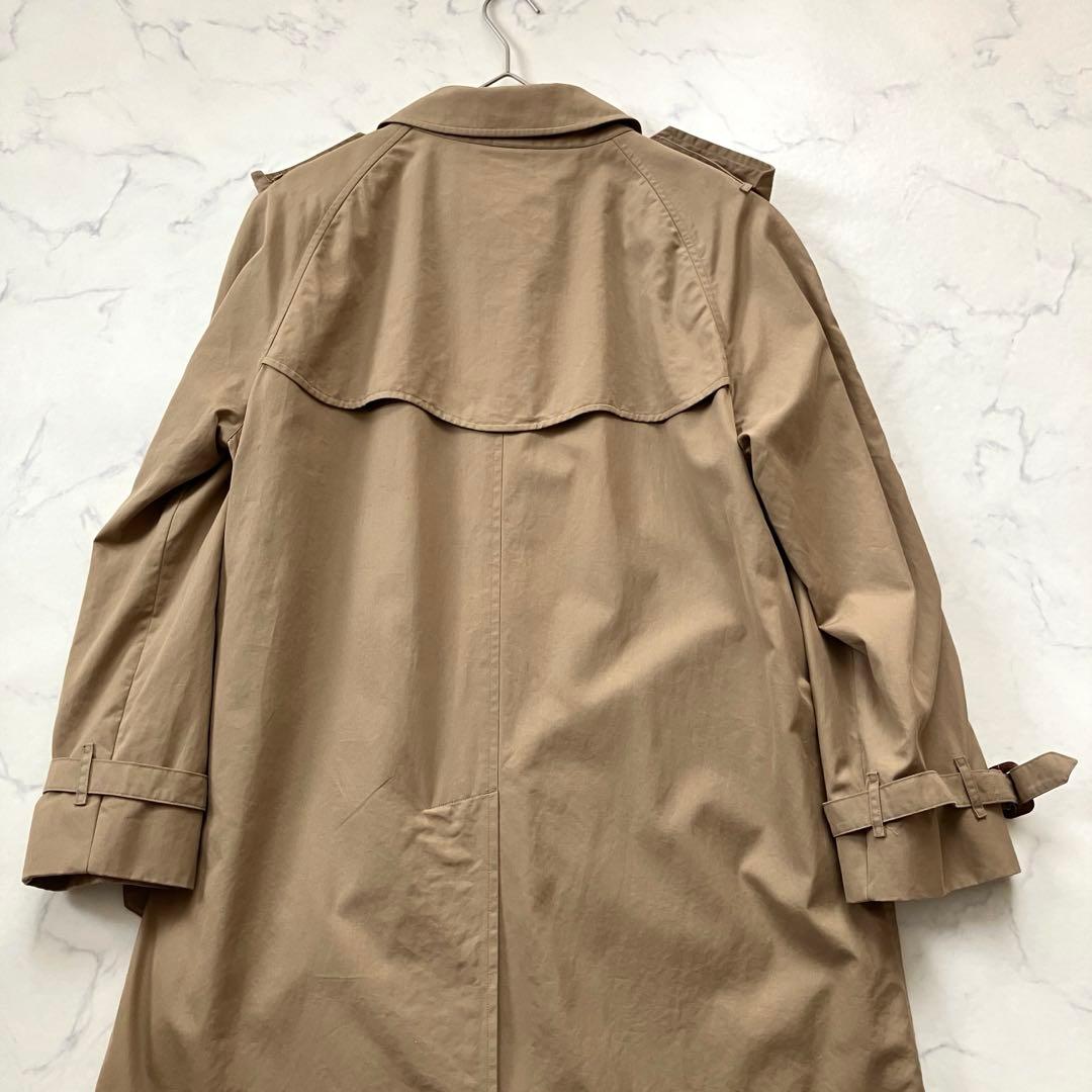 バーバリー　ステンカラーコート ベージュ　ノバチェック　ロング丈　Lサイズ相当