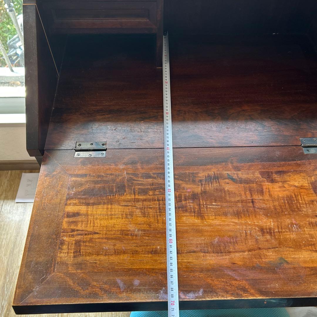 木製ダークブラウン箪笥 卓型