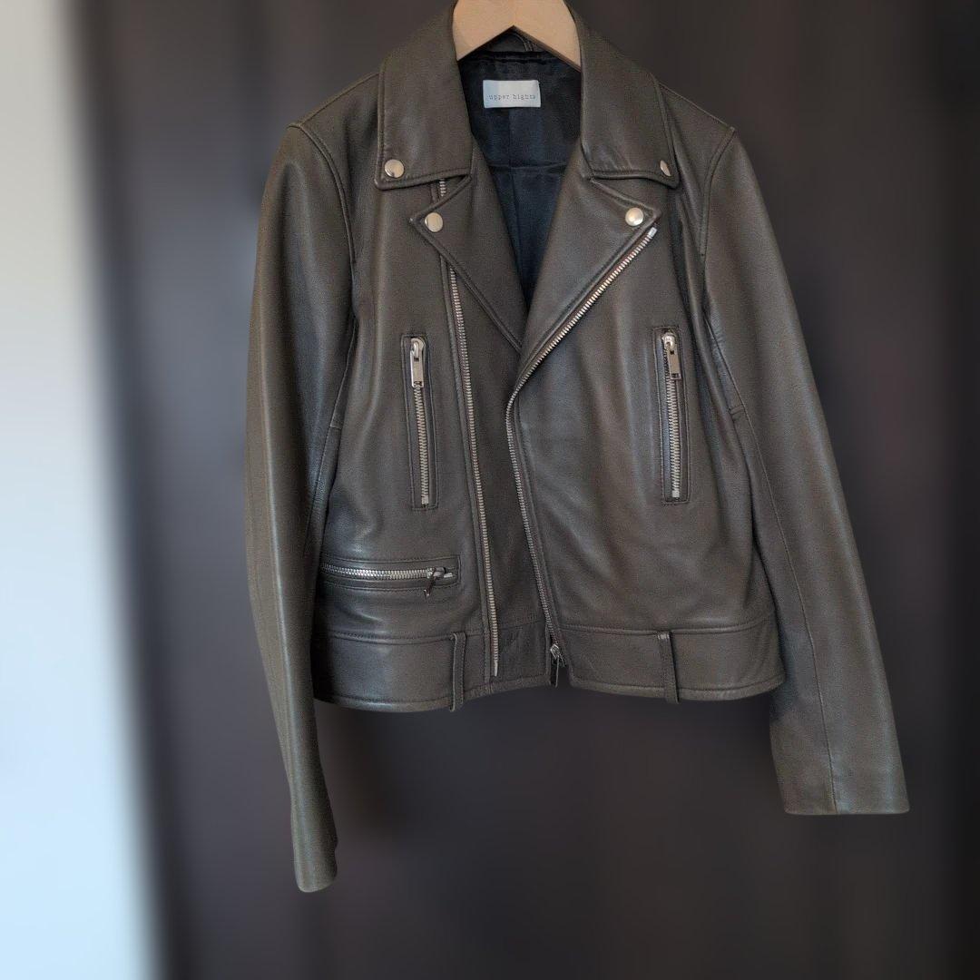 upper hights チャコールグレー レザーライダースジャケット　サイズ1
