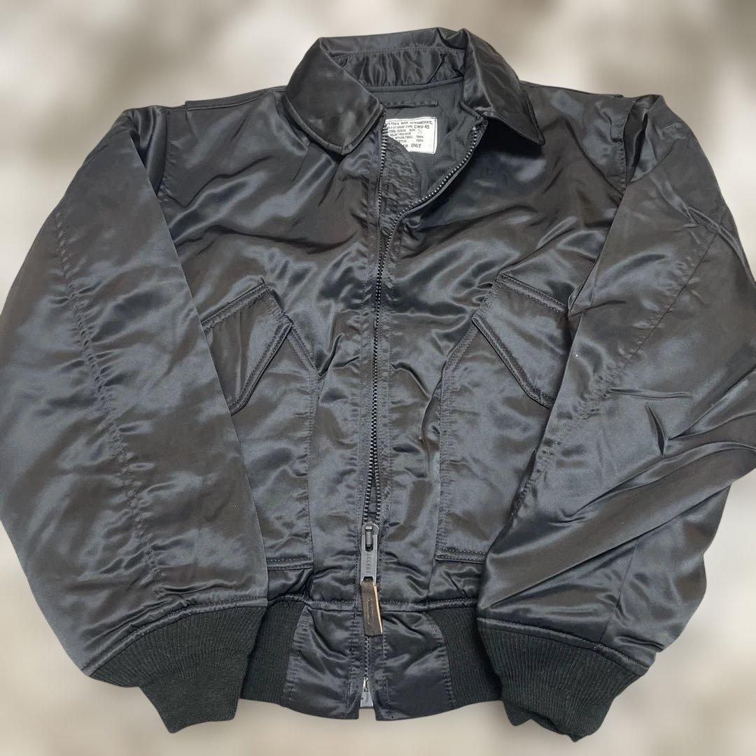 80s USA製 デッドストック CWU-45 ブラック SCOVILLジッパー