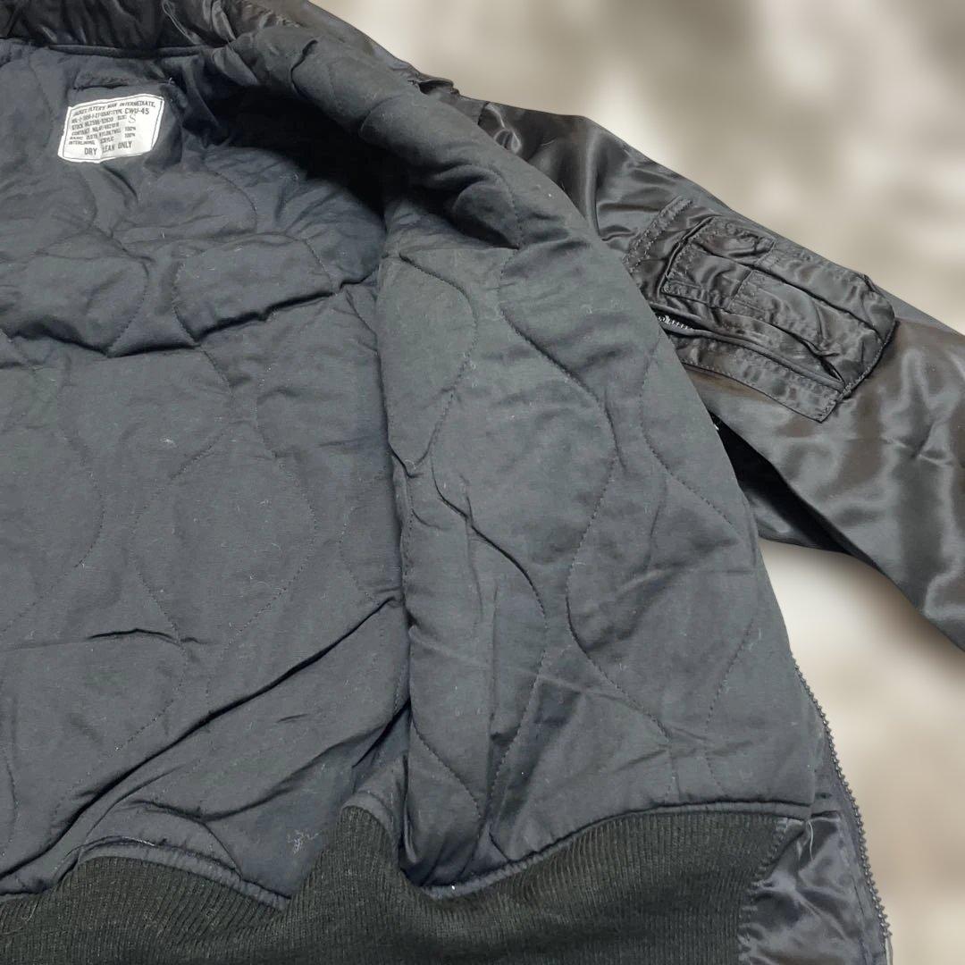 80s USA製 デッドストック CWU-45 ブラック SCOVILLジッパー