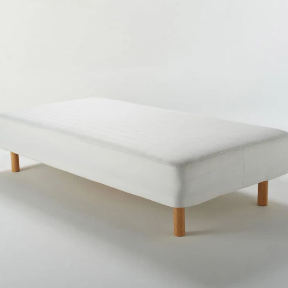 無印良品　脚付マットレス・高密度ポケットコイル・セミダブル（洗えるカバー)