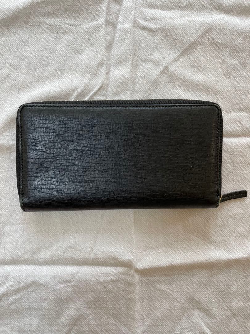 【Rii】GUCCI 黒 長財布 ゴールドロゴ