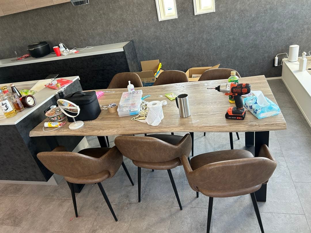 ダイニングテーブル 7点セット 180x80cm 引き取りのみ明石駅近く