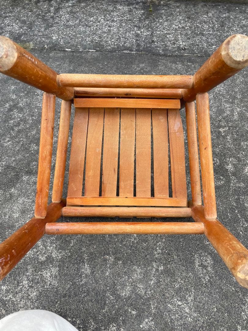 ビンテージ/USA/アメリカ製/木製/チャイルドチェア/ウッドチェア/椅子/②