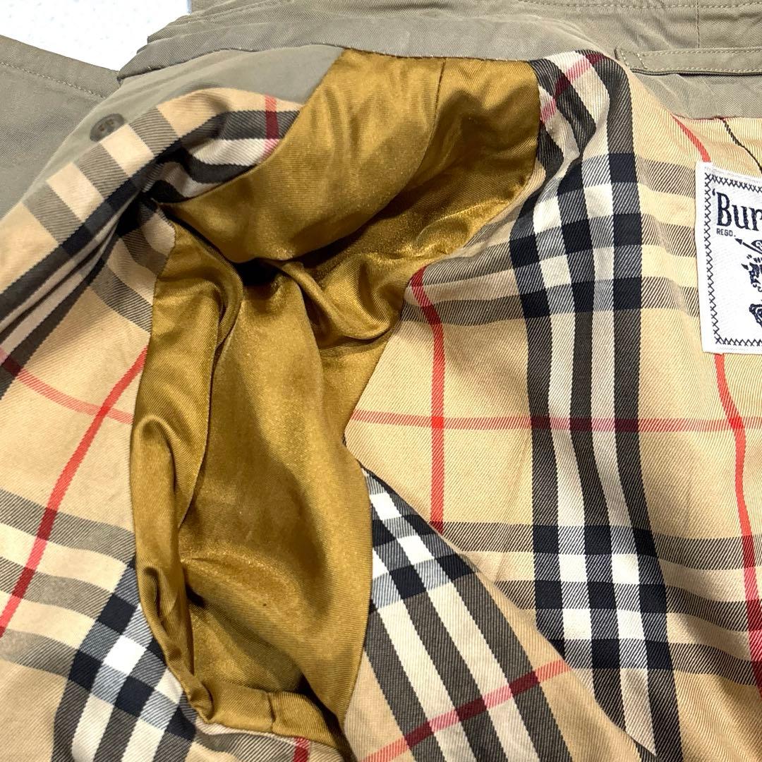 【レディースL】バーバリー　トレンチコート　ベルト　ノバチェック　ベージュ