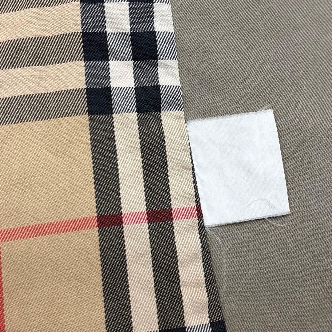 【レディースL】バーバリー　トレンチコート　ベルト　ノバチェック　ベージュ