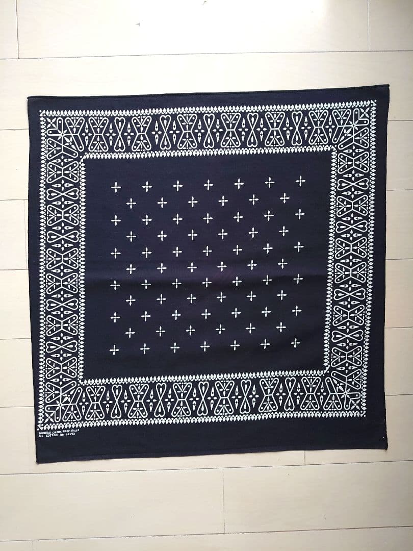 ヴィンテージ バンダナ クロス ブラック ネイビー セット