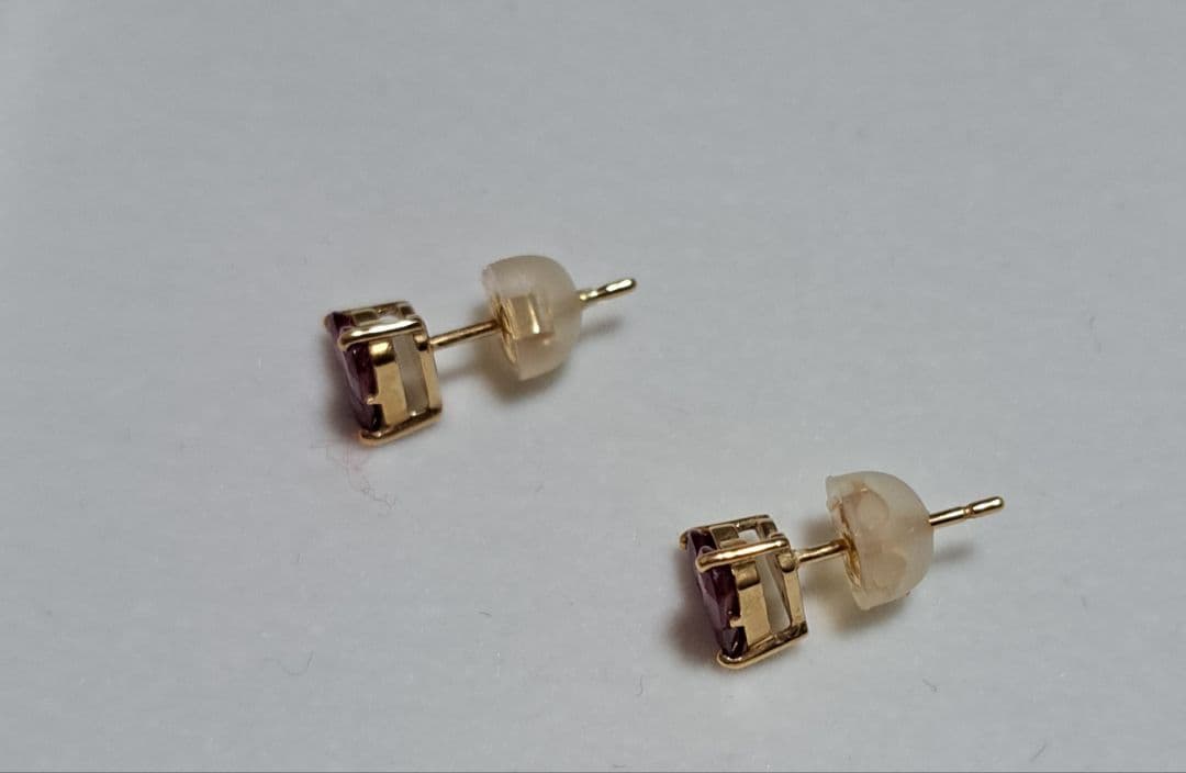 STAR JEWELRY ミステリアス ハート 18K ルビー ピアス