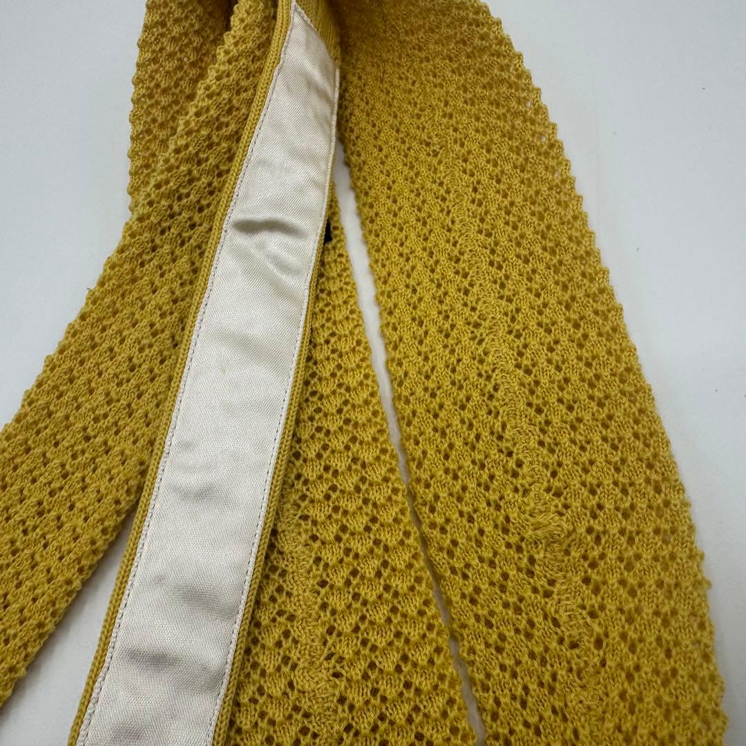 G*3様 【美品】　エルメス ニットタイ ソリッド ネクタイ