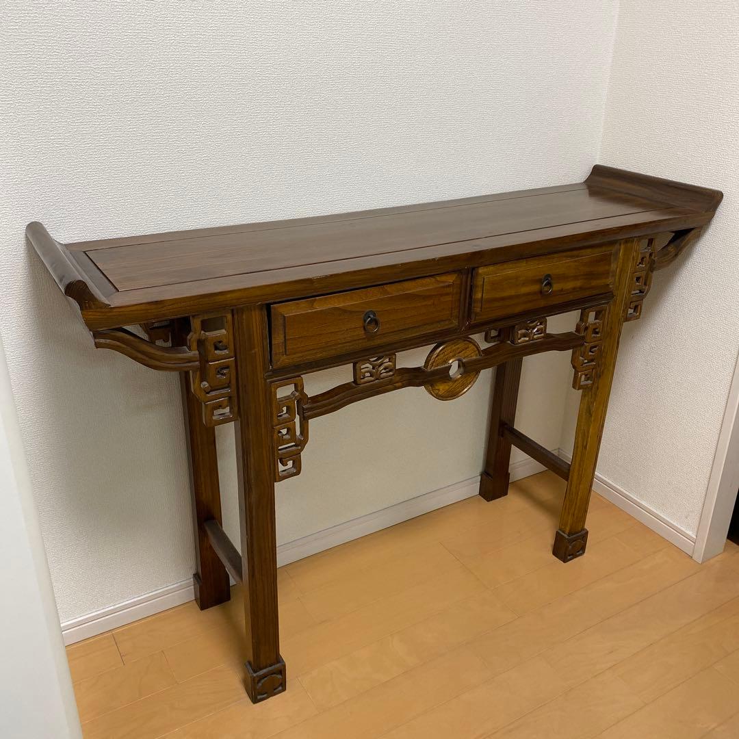 アンティーク家具　コンソール　机　使いやすい　w133 H85 D35