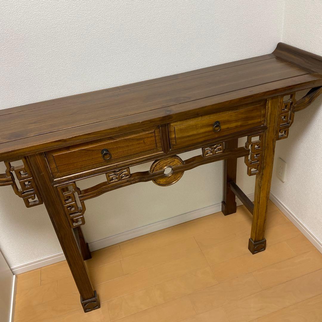 アンティーク家具　コンソール　机　使いやすい　w133 H85 D35