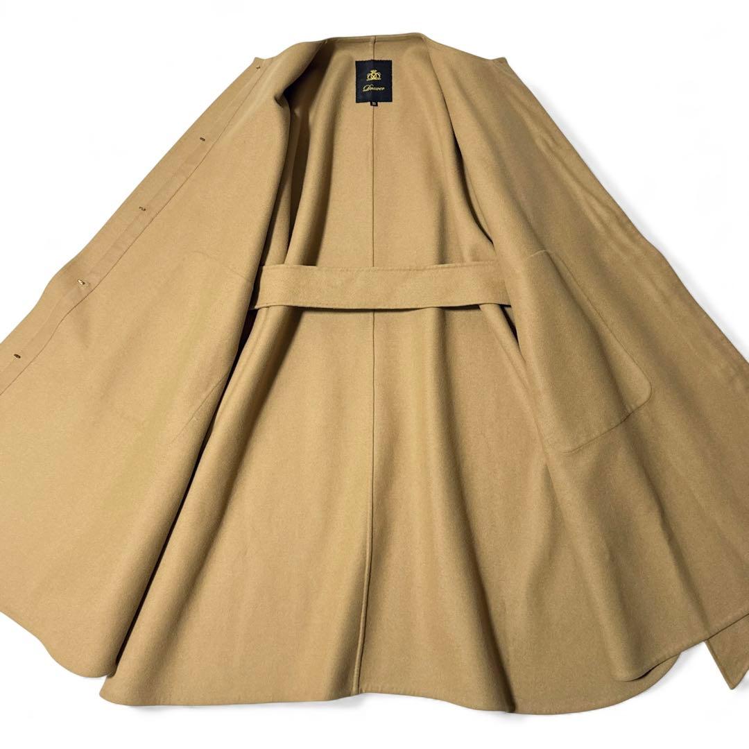 定価16万✨　ドゥロワー　ウールメルトンリバーノーカラーコート　ベージュ　38