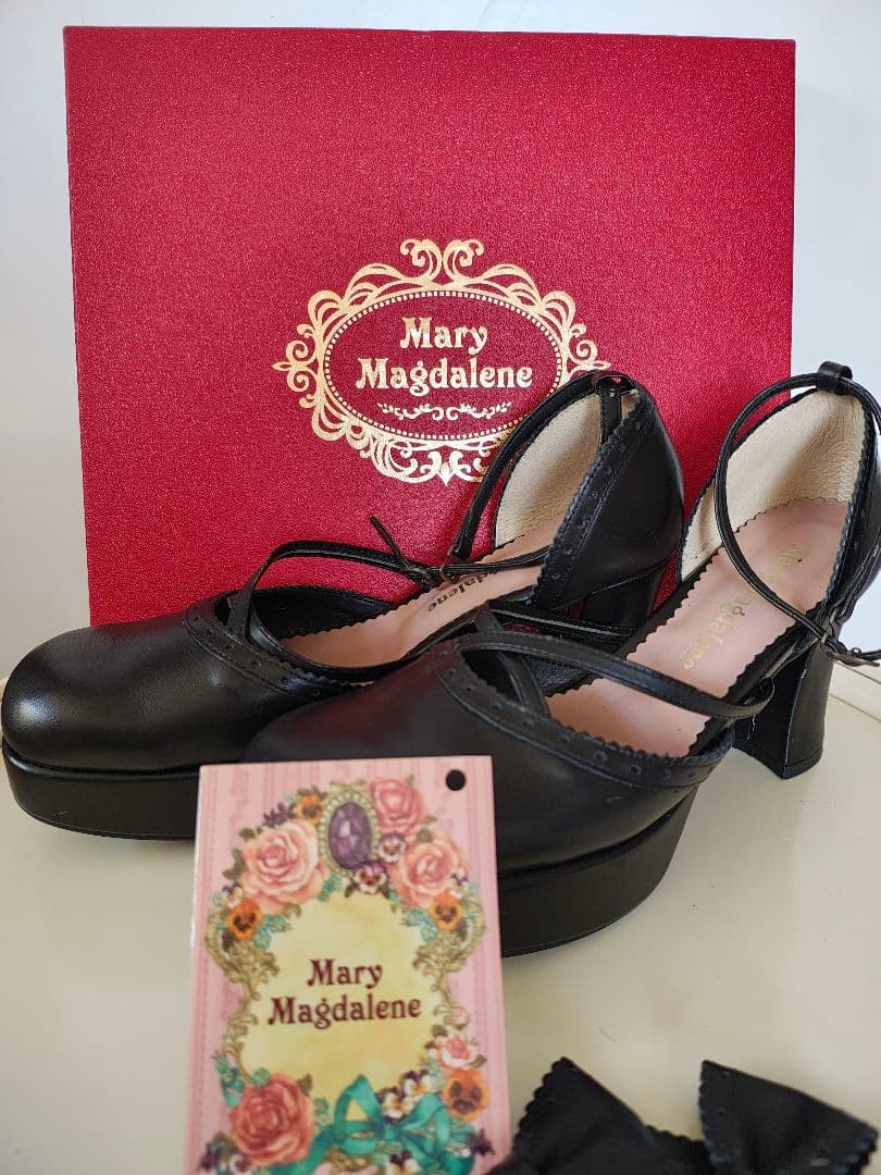 Mary Magdalene メアリーマグダレン 編上リボンストラップシューズ
