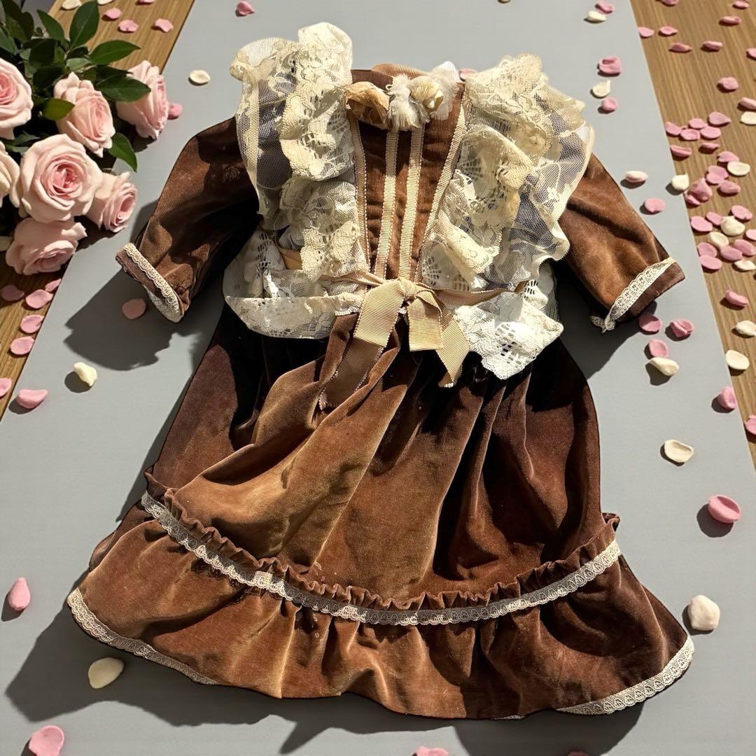 ビスクドール カマー ラインハルト ブラウン ベルベット ドレス シェルカメオ