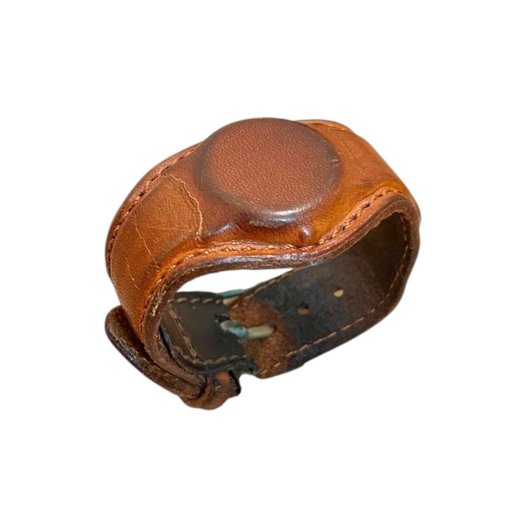 初期 MIHARA YASUHIRO 炙り出し レザー ブレスレット バングル