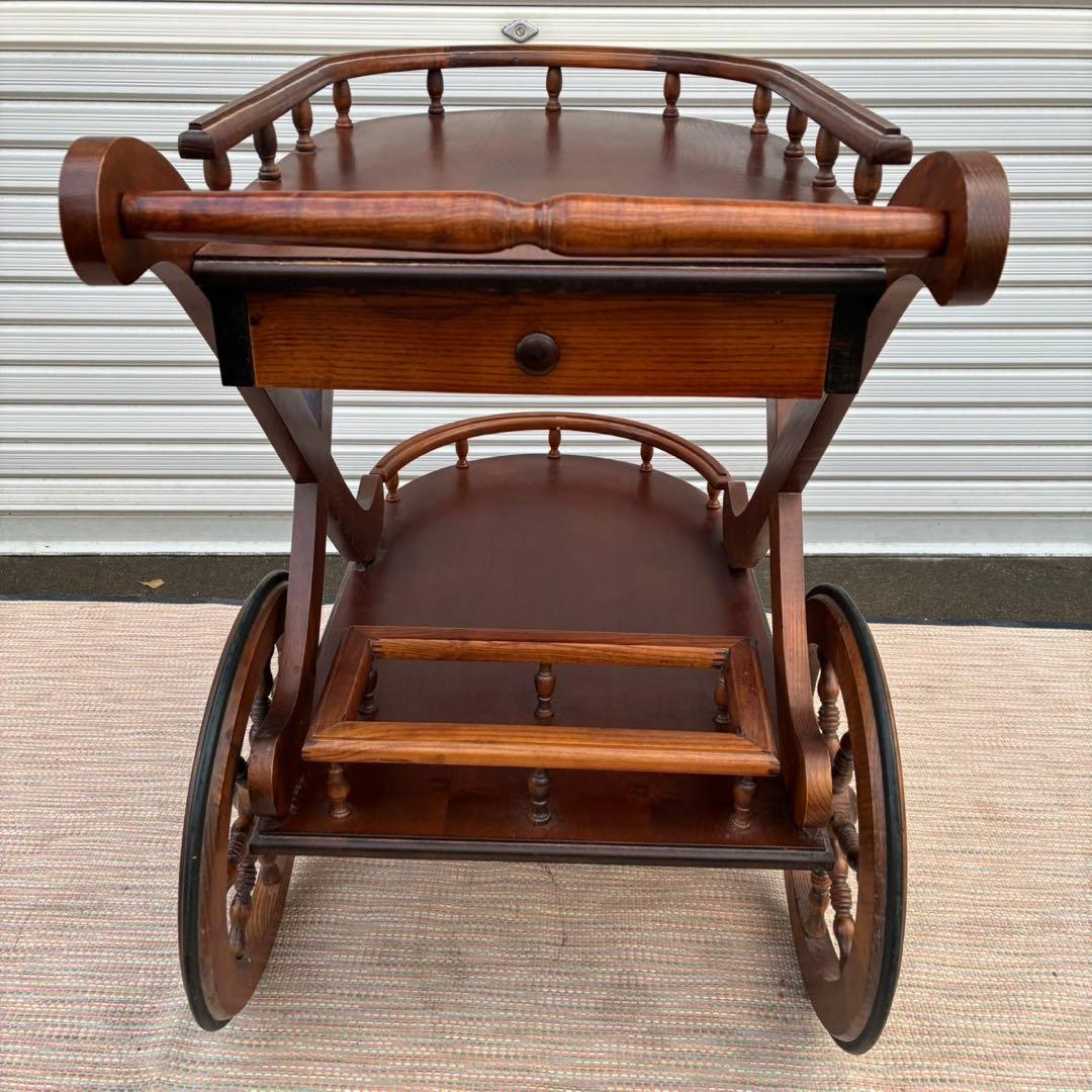 【送料込】アンティーク家具　キッチンワゴン　トロリーワゴン　ヴィンテージ