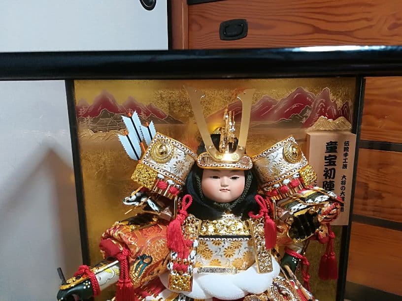 １７代目秀月作童宝初陣大将８号オルゴール付