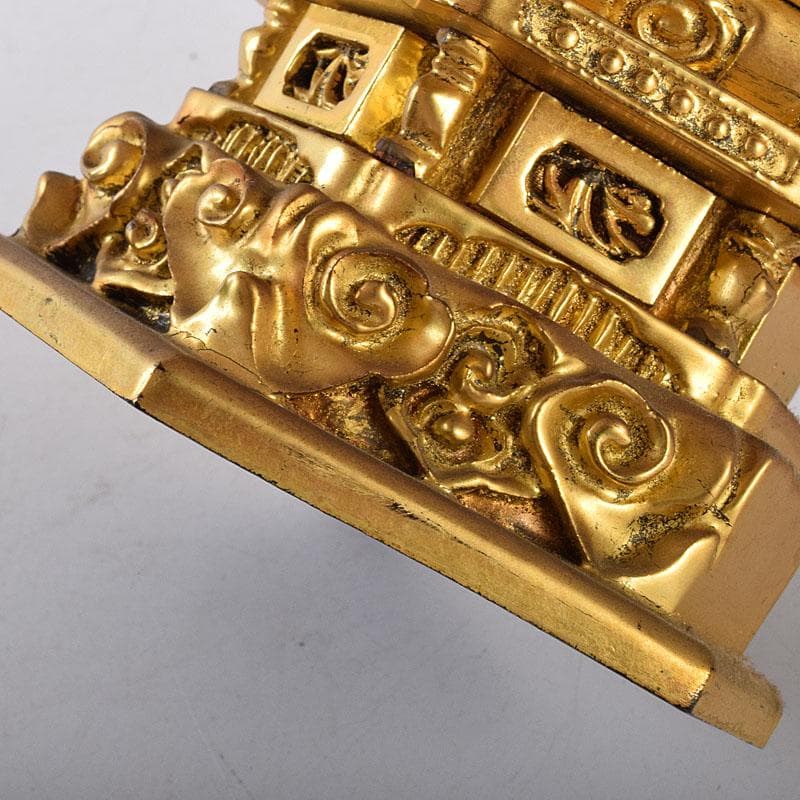 仏教美術　木彫鍍金　阿弥陀如來座像　仏像　厨子付　V　8159