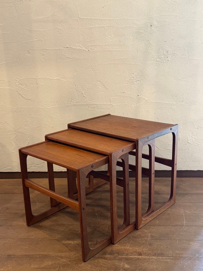 ネストテーブル チーク材 デンマーク製ヴィンテージ1960s