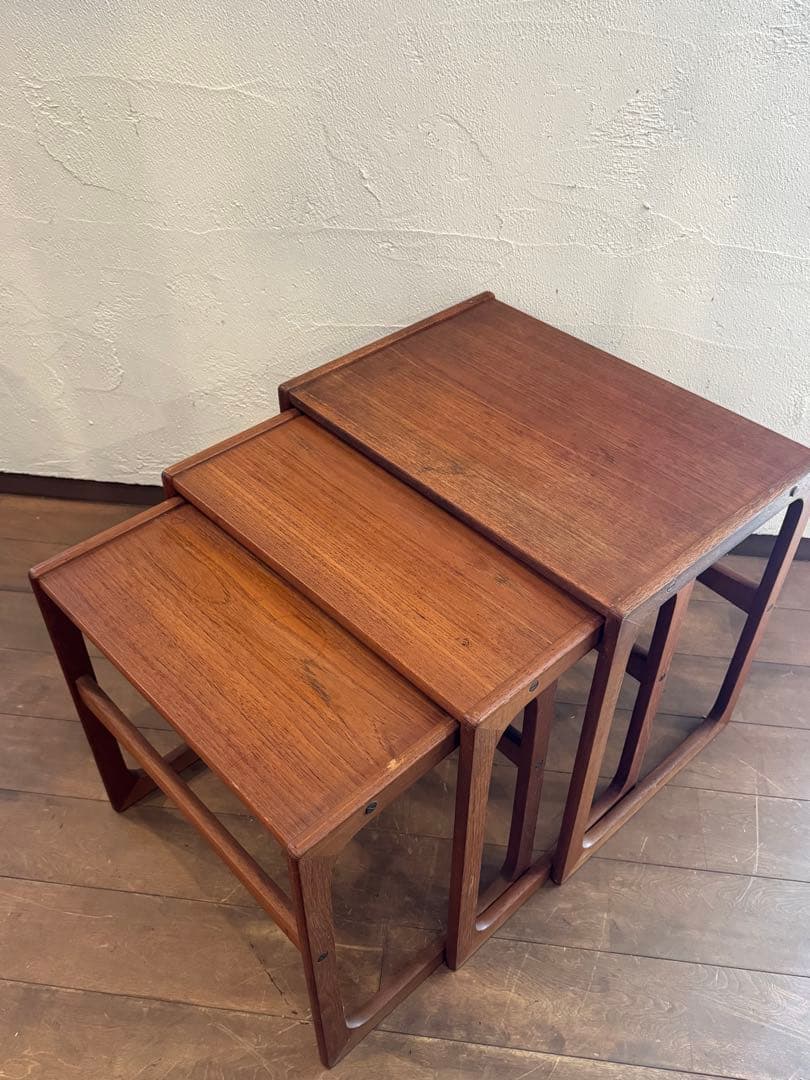 ネストテーブル チーク材 デンマーク製ヴィンテージ1960s