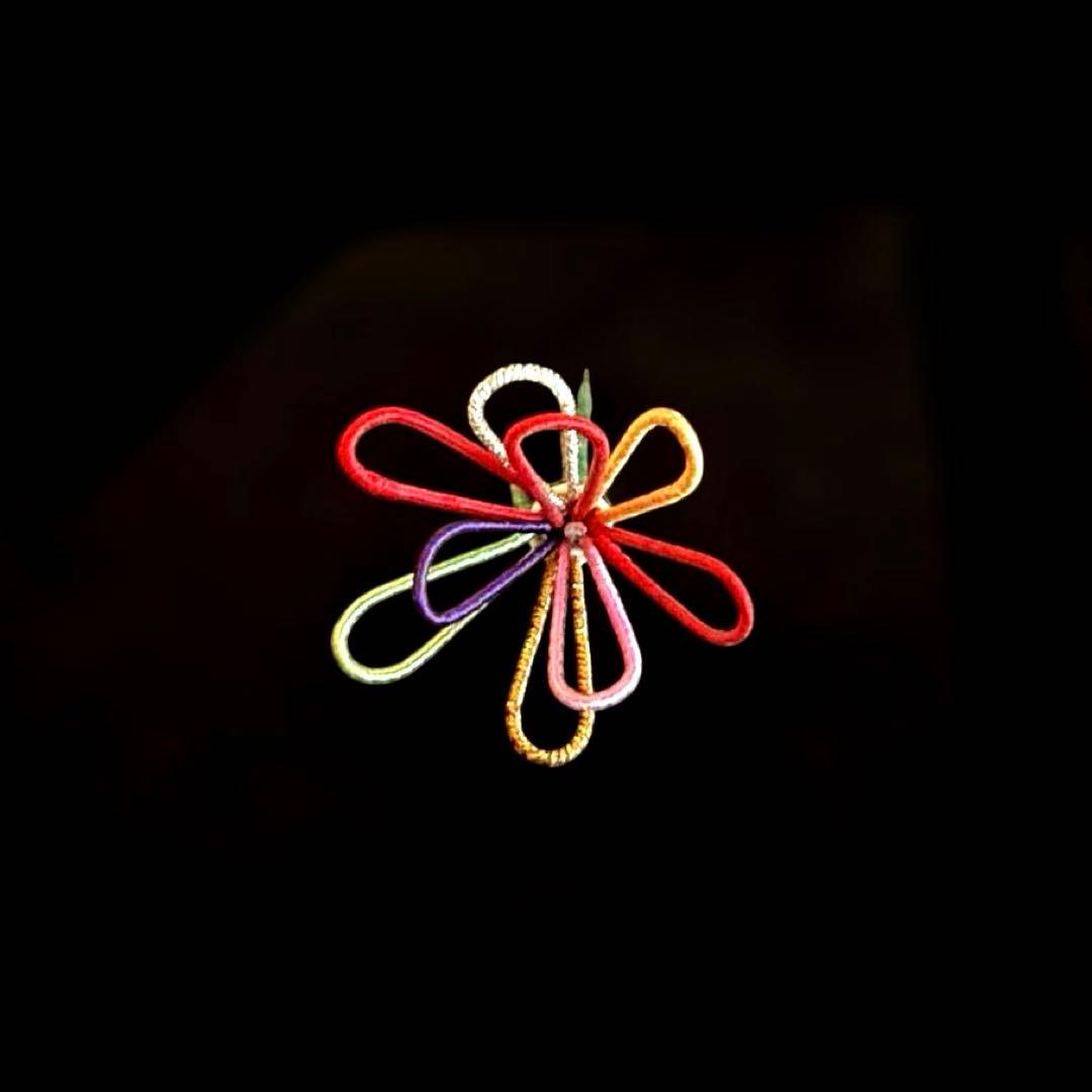 日本髪 髪飾り 七五三 (赤×ピンク) ３～５歳