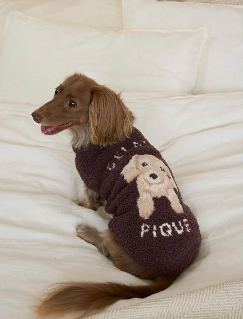 ジェラートピケ　ベビモコダックスフンドジャガードプルオーバー　ブラウンDL