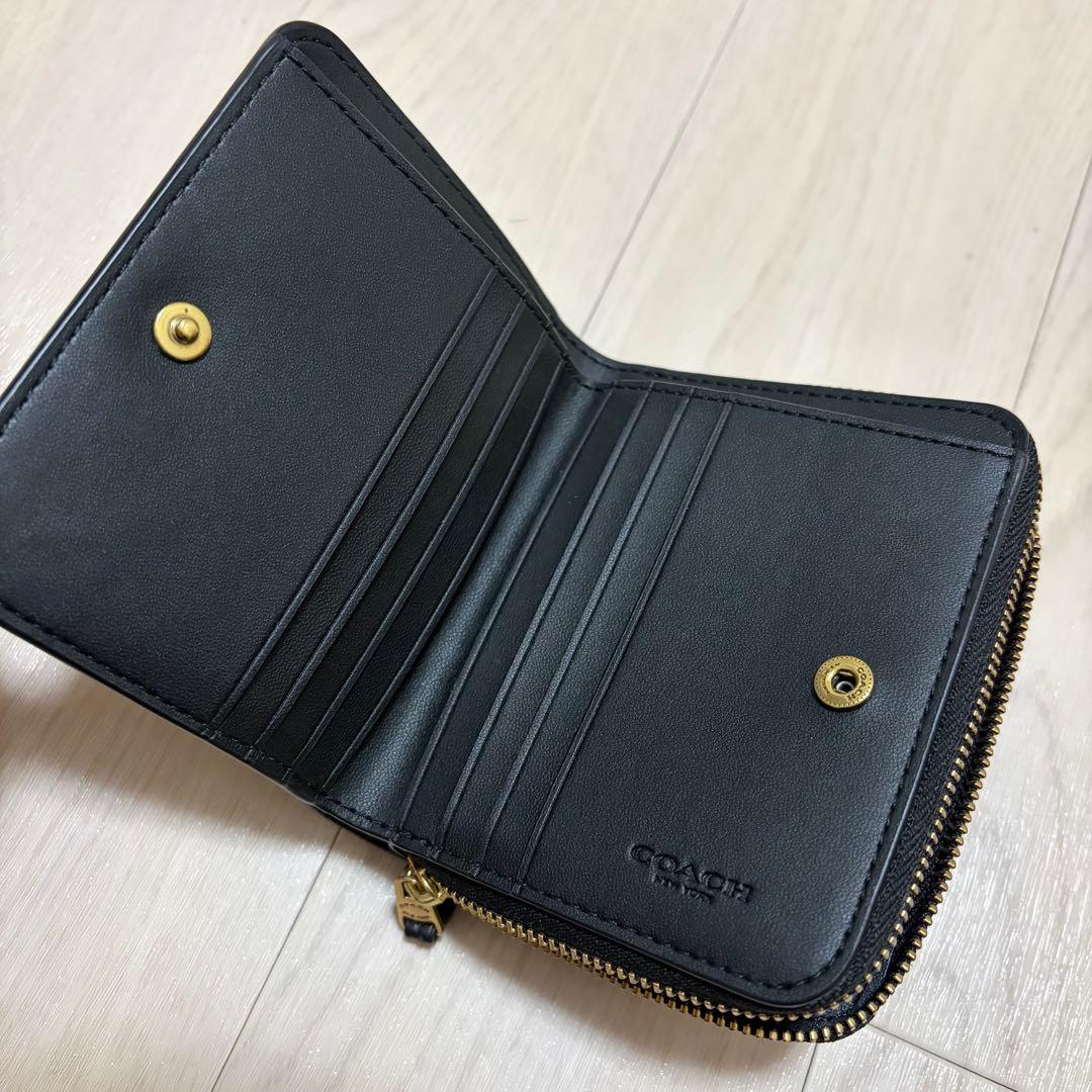 COACH ビルフォールド レキシー 恐竜 財布 ウォレット ケース 黒