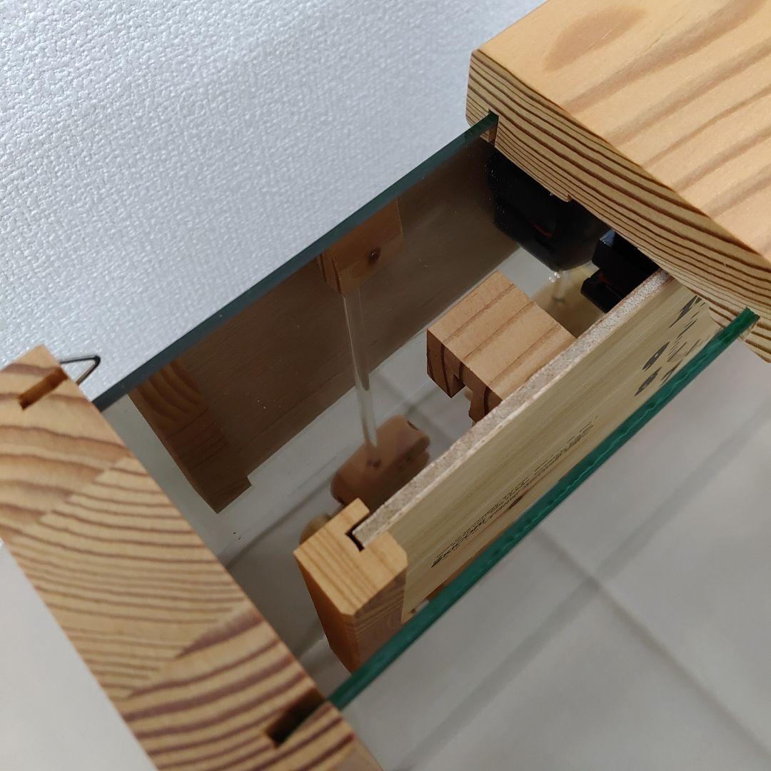 ★新品★ KICORI ガラス 対話 サカナ 振子 鏡 WOODY CLOCK