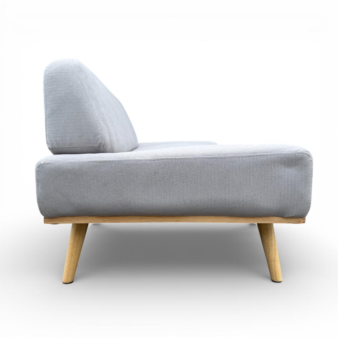 【新品】北欧風 アームレスソファ 2人掛け グレー ローソファ