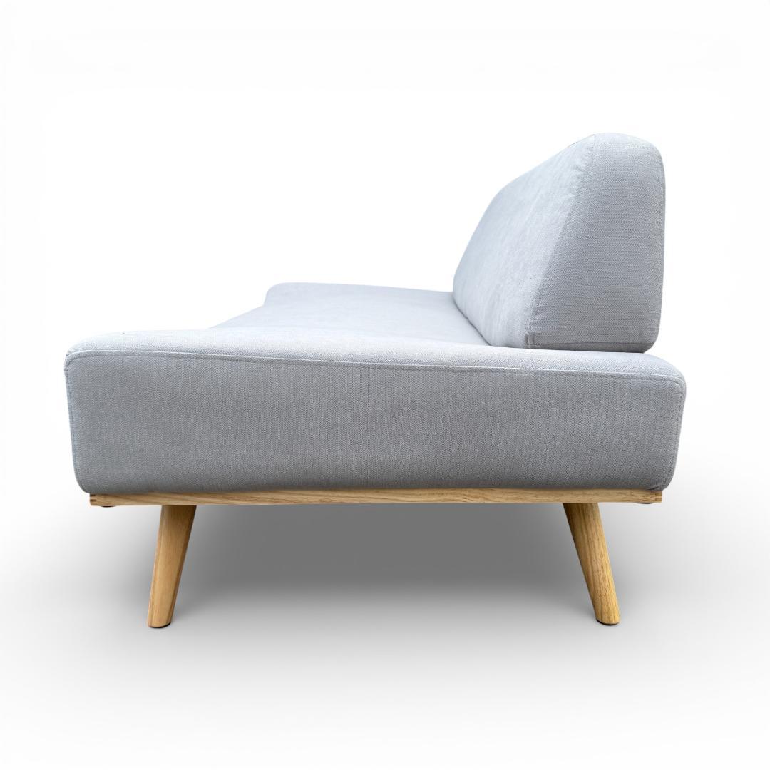 【新品】北欧風 アームレスソファ 2人掛け グレー ローソファ