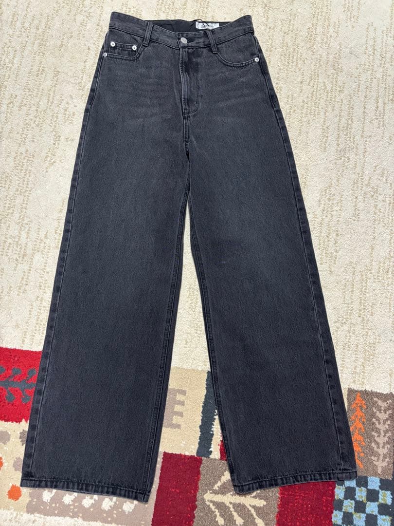 【新品未使用】Arpege story ブラック ワイドデニムパンツ