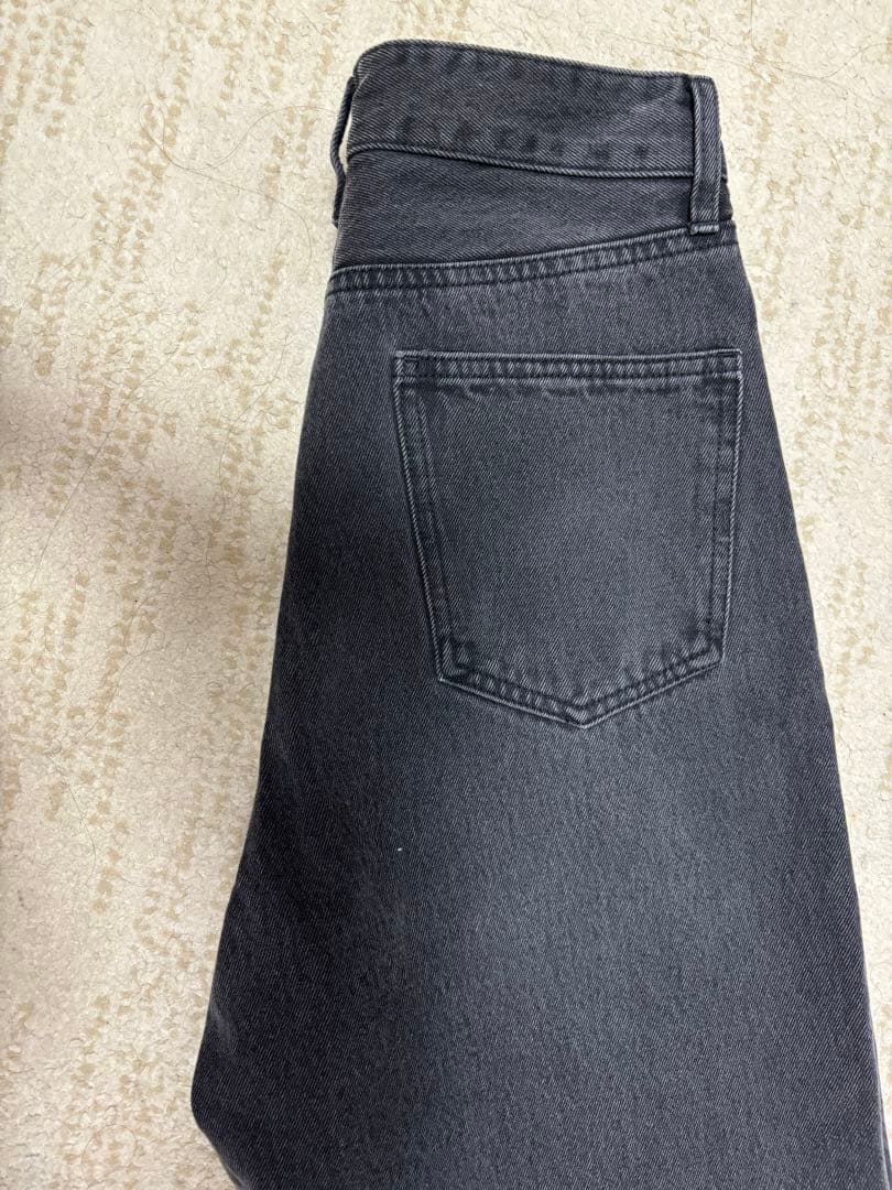 【新品未使用】Arpege story ブラック ワイドデニムパンツ